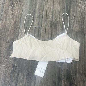 Zara Satin Crop Top Tank Top Size Small